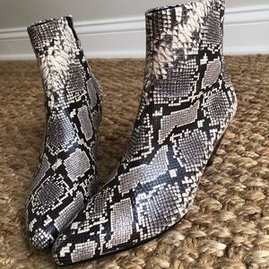 Vince Alder Bootie. Snakeskin. Size 6.5